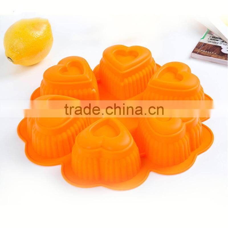 Heart Shaped cake Candy Jelly Silicone sugar craft Mould Mold Baking Pan Tray