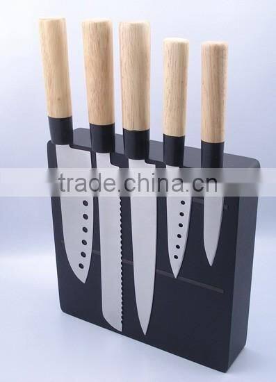 Magnetic knife Block with wooden handle Japanese kitchen knife set