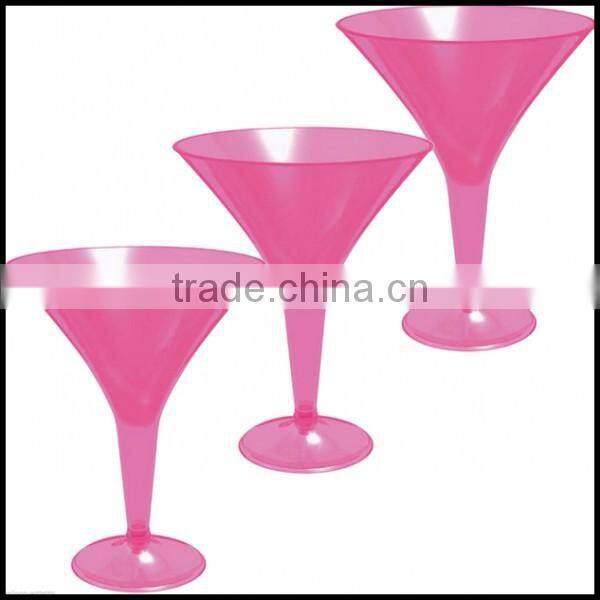 Tropical Luau Hen Party HOT PINK 8oz Plastic Martini Cocktail Cups Glasses drinking cup beverage cup