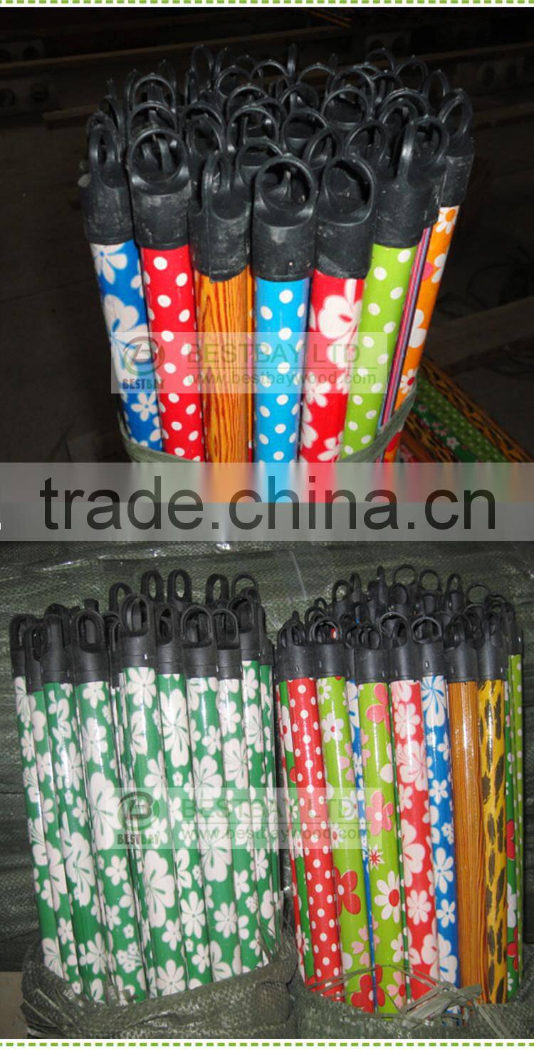 Different PVC designs wooden broom handle,mop handle,brush handle