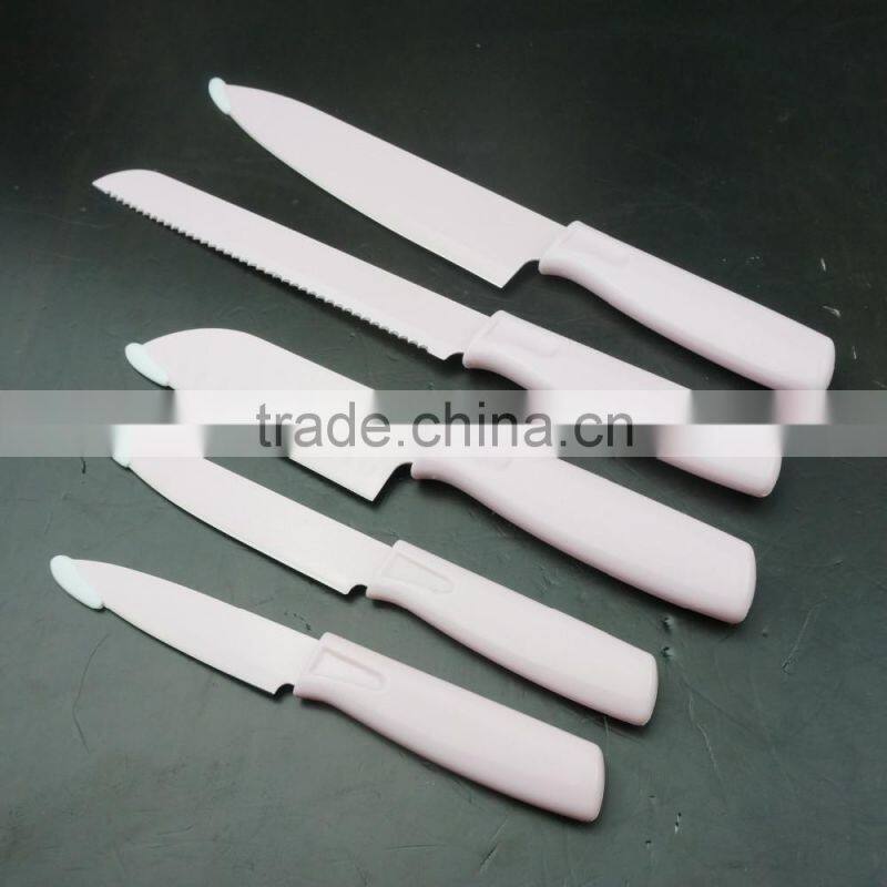 52008 5pcs non-stick knife with abs handle