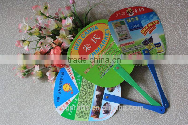 Customized logo printing pp gift fan