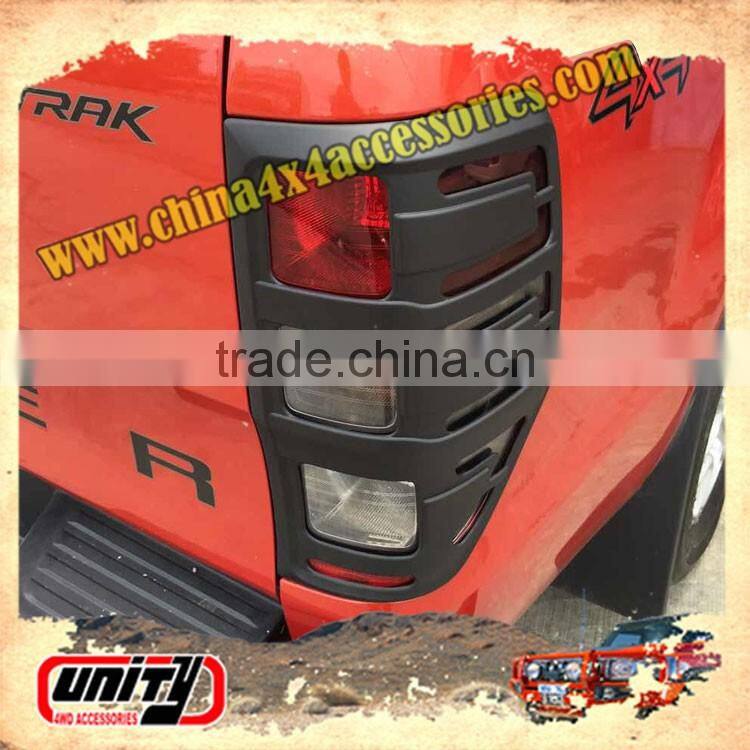 4x4 Exterior Accessories Top Qutality ABS Black Rear LIGHT COVER TAIL LIGHT COVER for Ranger 2012