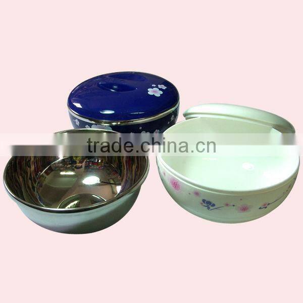 Stainless Steel Bowl Plastic Lid