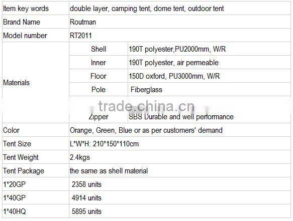 Popular Dome Family Camping Tent