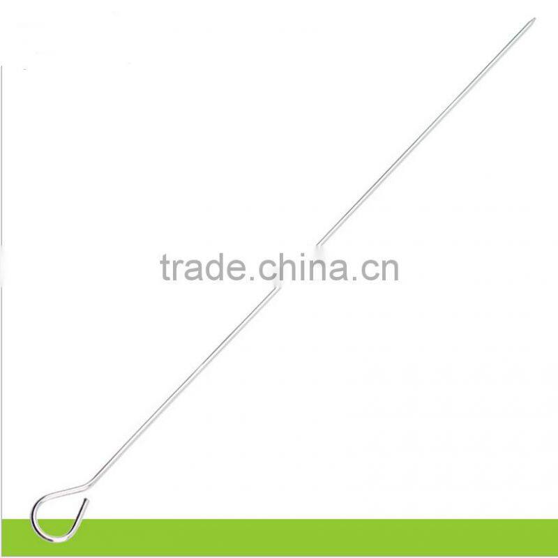 OEM packing round handle stainless steel BBQ skewer set