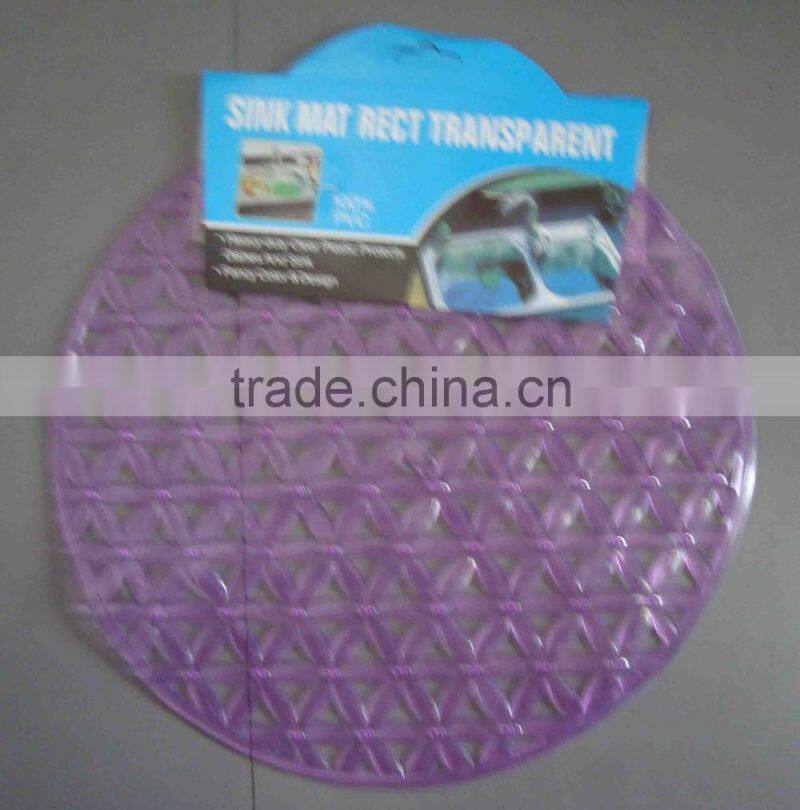 Promotional round shape plastic kitchen anti-slip sink mat