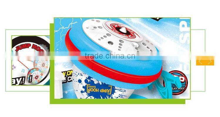 Interesting cartoon music light plastic spinning top toy