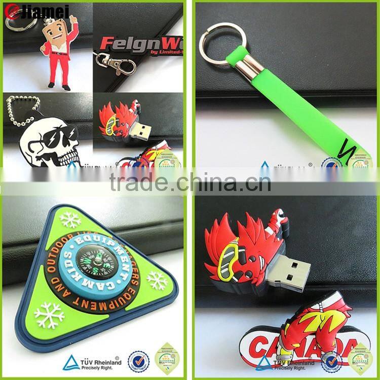 Promotional wholesale pvc keyring custom rubber keychain
