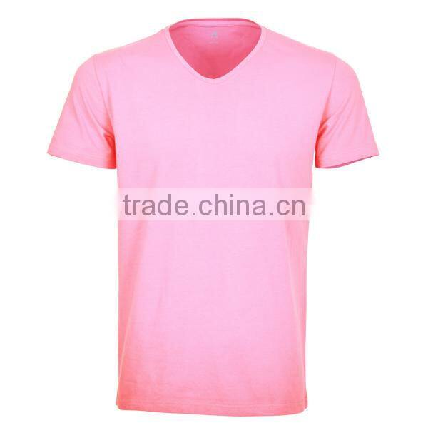 peach color v collar t shirt