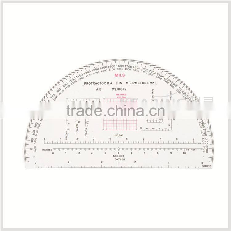 9inch Military Protractor,half moon military protractor,military map protractor#KMP-3
