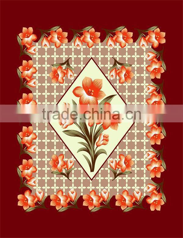 acrylic travel blanket small broken flower design woven embossed plush mink royal blanket