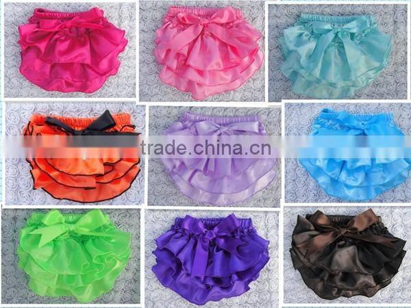 Adorable baby diaper, satin baby bloomers, wholesale baby ruffle bloomers