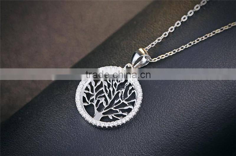 New fashion jewelry simple circular design 925 silver pendant