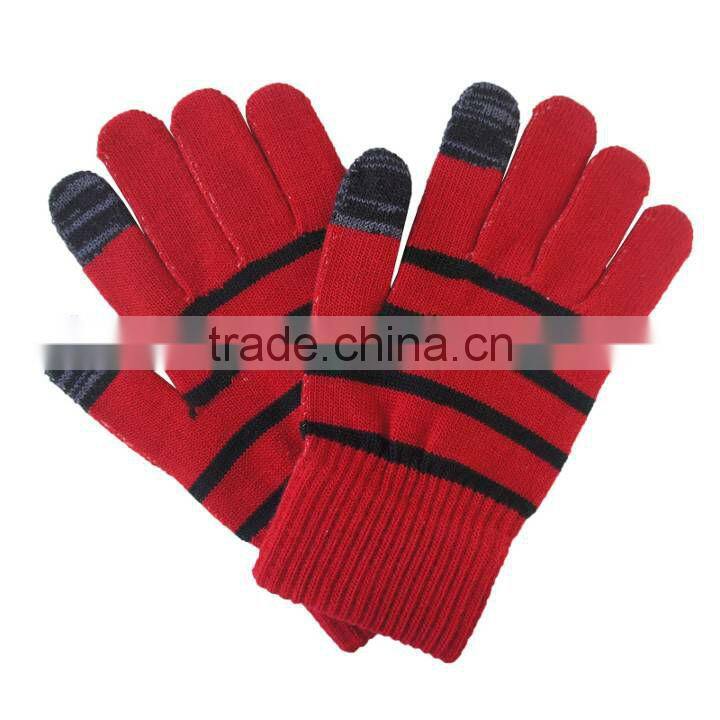 fashion striped touch screen gloves phone gloves smart phone gloves