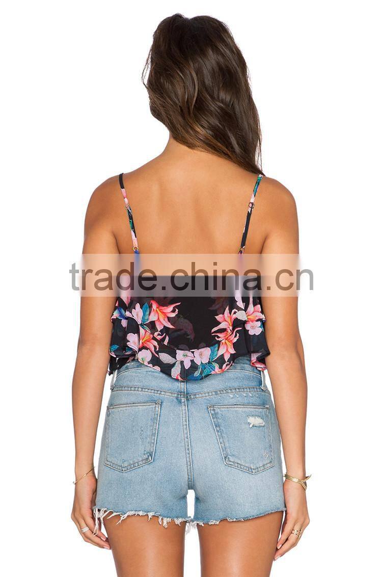 Sexy tank top women short mini cheerleading crop tops