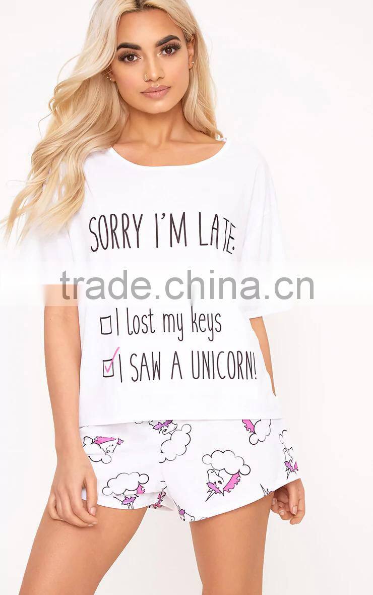 Women Summer Sleepwear Wholesale Custom Design Short Pajamas Baggy Soft Pyjama Set With Private Brand