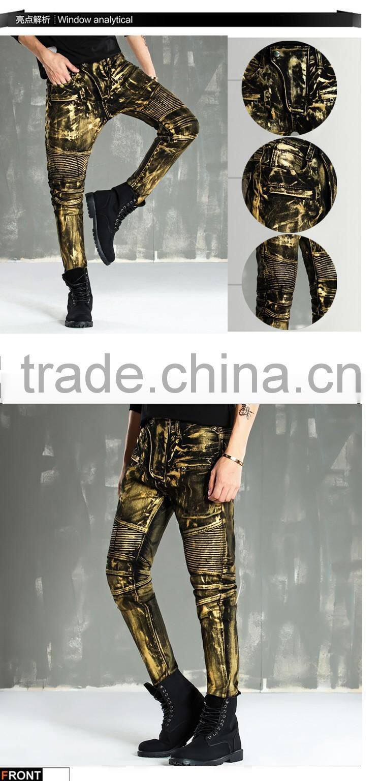 2017 new hot sell men jeans biker Skinny jeans slim Biker jeans pants in stock male accept small order