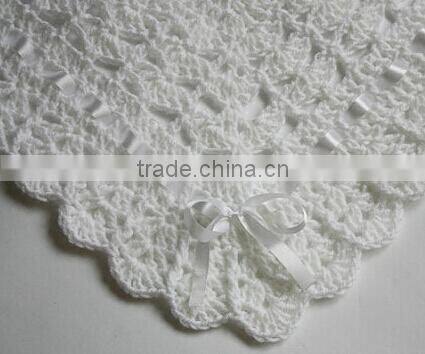 2017 high quality soft hand crochet blanket