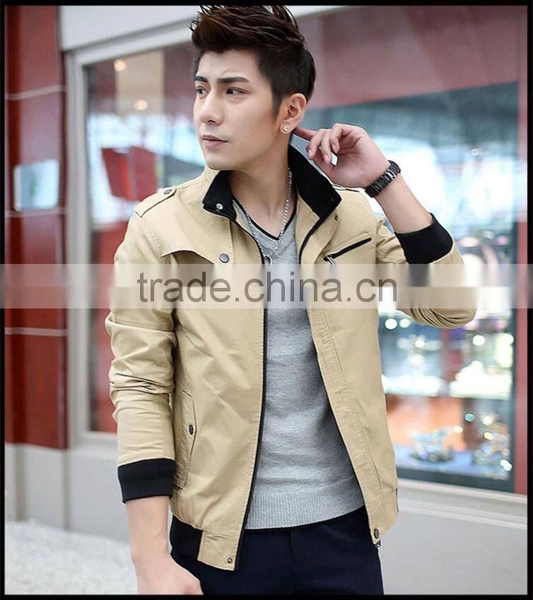2015 New Style Spring Style Casual 100% Cotton Jacket For Men
