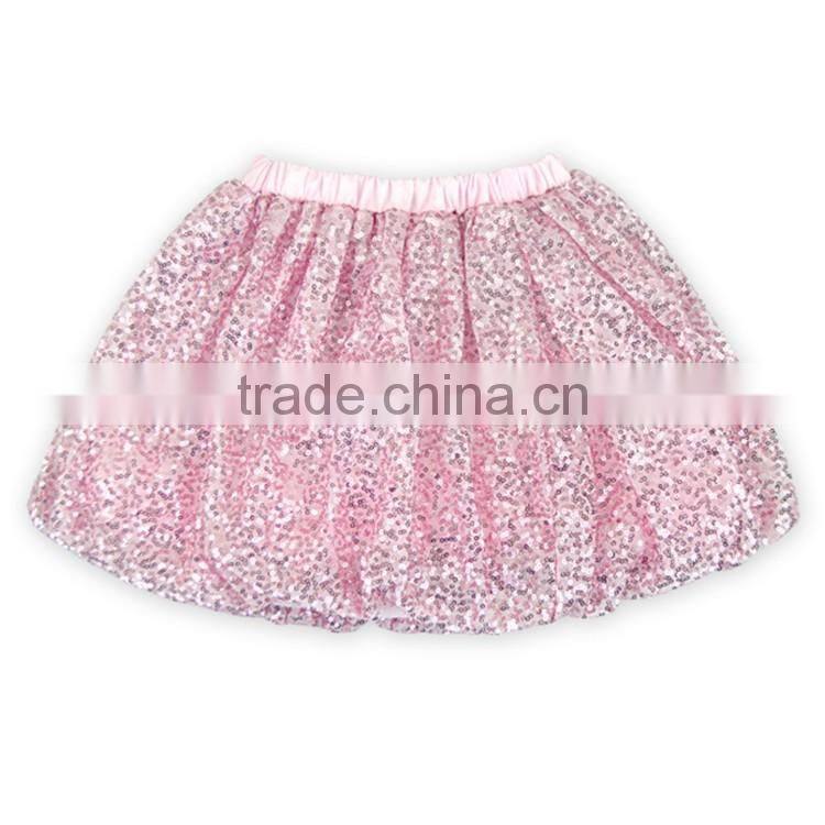 2016 Sequin Pom Pom Shinny Skirt For Teen Child Worldwide Export Kids Clothing
