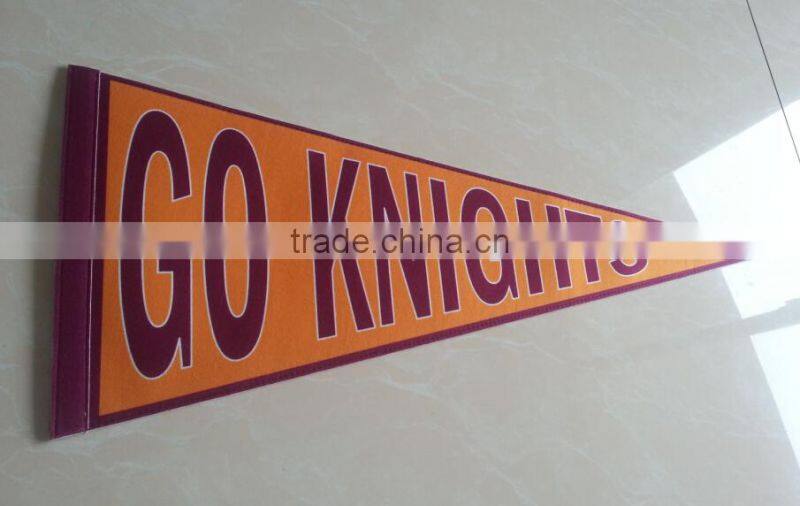 custom heat transfer pennant flag