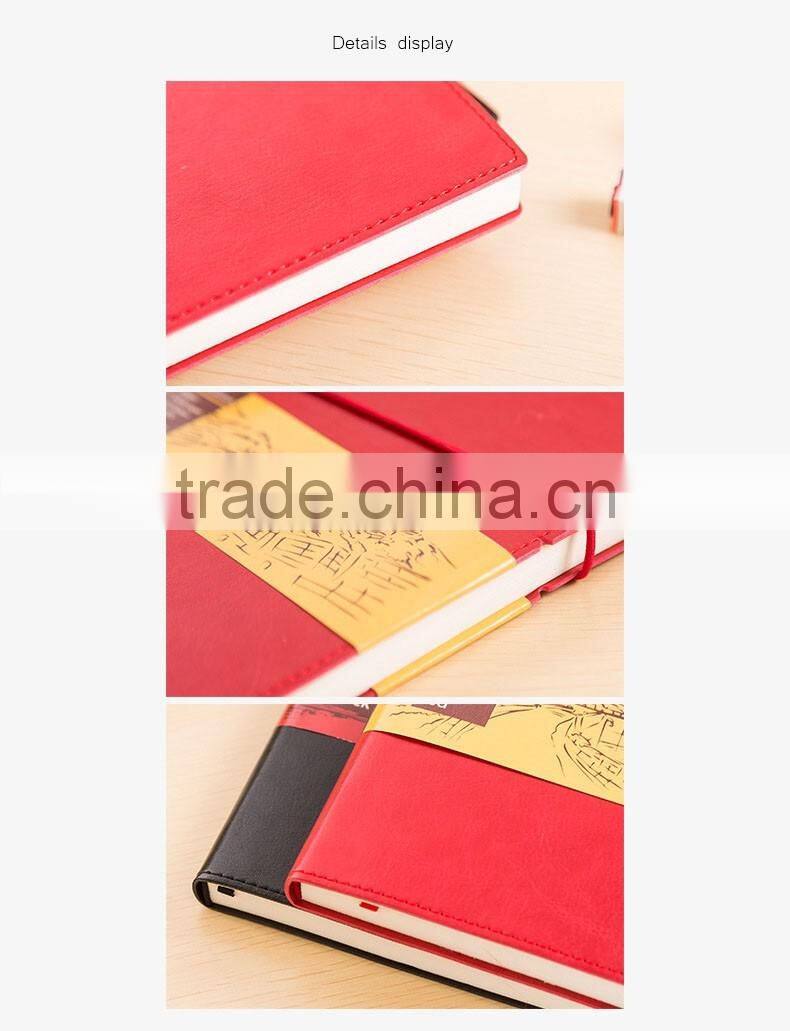 A5 soft PU cover planner customizable journals palnner with sticthing & band section sawing binding notebook