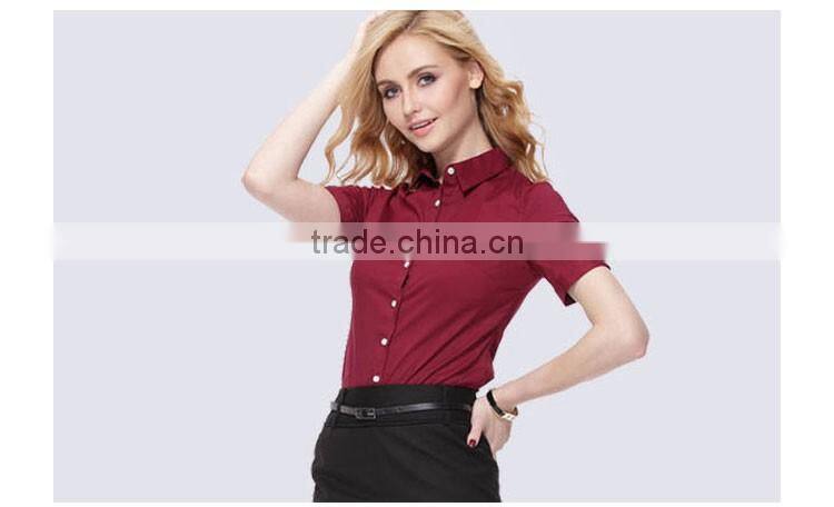 Ladies Bright Color Formal Shirt Women's Clothing Summer