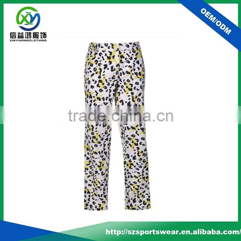 Custom Made Sublimation Women Wet Weather Design Golf Colorful Long Pant