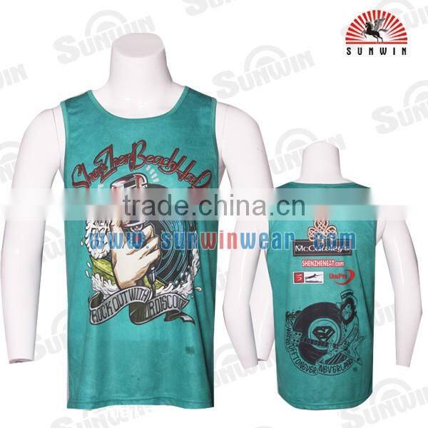 2016 100% polyester custom printed made wrestling singlets