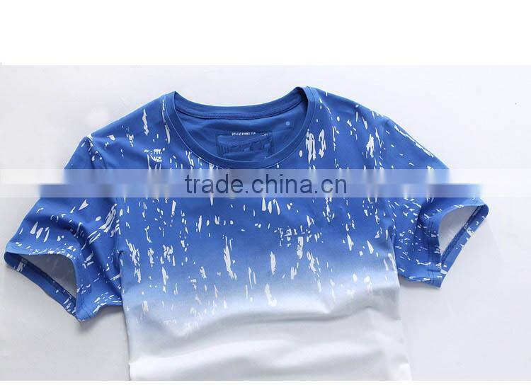 2015 hot sale 100% cotton mens short sleeve sport t-Shirt high quality S-1