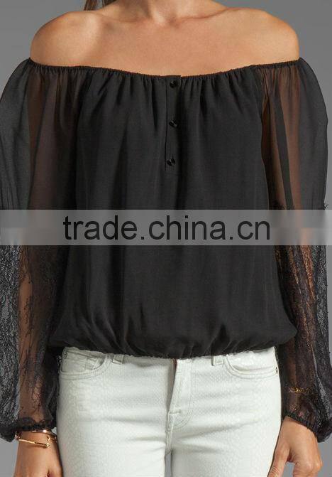 off the shoulder t-shirts plain black