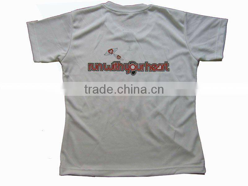 Xcending customized lady's dry fit t-shirt eyelet fabric