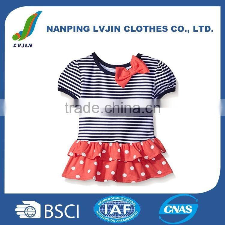 Infant & Toddlers Apparel Baby Girls Short Sleeve Stripe Top Ruffle