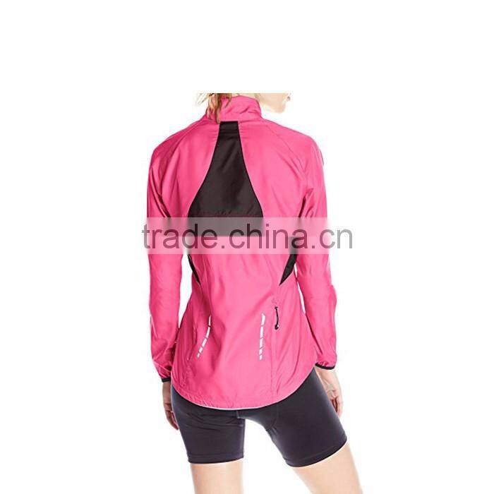 Good quality custom waterproof polyester women cycling ride jacket