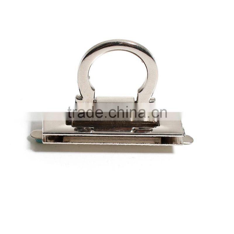 Zinc Based Alloy Purse Twist Turn Lock Silver Tone 46mm(1 6/8") x 33mm(1 2/8"), 1 Set