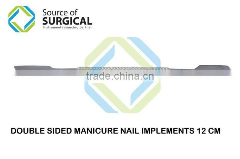 Stainless Steel cuticle nail pusher with plastic handle