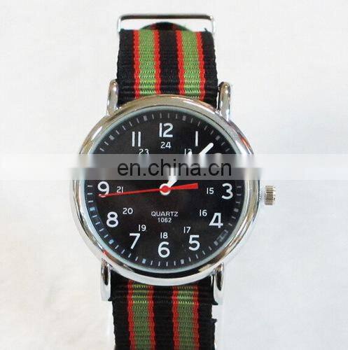2015 New Fashion Sport Nylon Nato Strap Watch Band Quartz Wrist Watch For Men