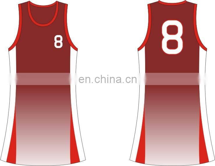 blank cheap team custom netball jersey with logo design