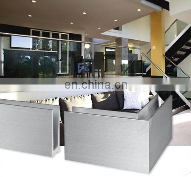 Glass aluminum handrail brushed