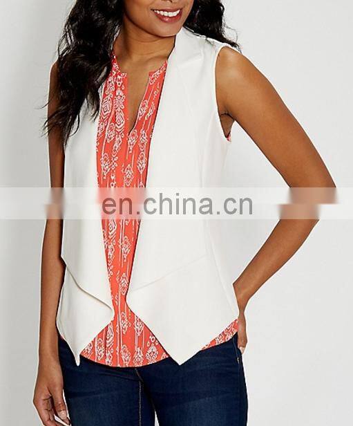 Wholesale drape fashion women vest blazer for summer