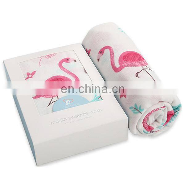 NO MOQ Cheap baby security receiving blanket warp Newborn soft muslin blanket bamboo baby swaddle