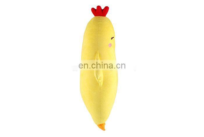 Personalized funny yellow chicken animal shaped plush body pillow