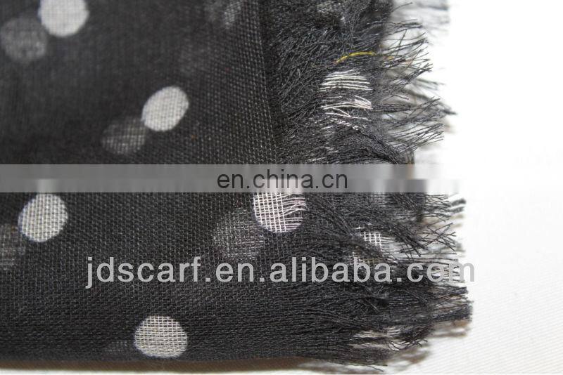 cotton block printed scarf JDYVP-003# Printing scarf 100% voile polyester shawl wholesaler