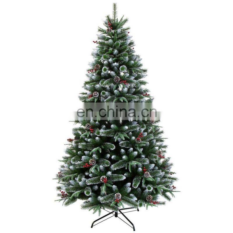 1.8 meter Wholesale 2017 Hot Artificial Christmas Tree Decoration White Pinecone Snowing PE Christmas Decorating Party