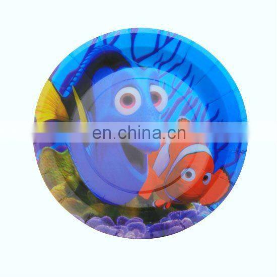 Popular 7" round cheap paper plates for dinner tableware