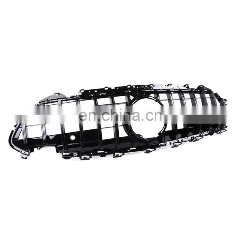 Black Front Grille Grill W/Camera 2019- For Mercedes-Benz W257 C257CLS400 CLS450 CLS53 AMG
