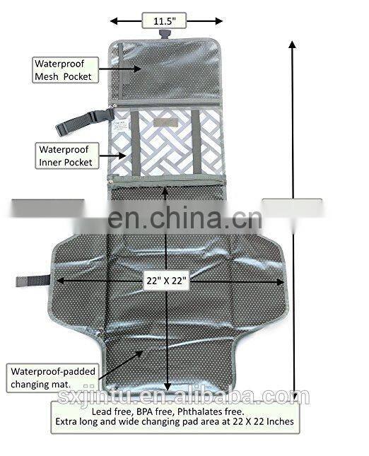 Mommy Travel Foldable Waterproof Organizer Kit Baby Portable Changing Station Pad Diaper Changer Mat