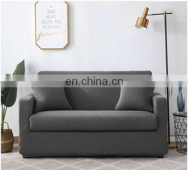 Solid color Water Repellent High Stretch sofa Slipcover Super Soft Fabric Couch Cover