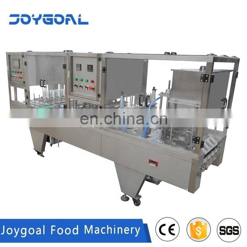 Shanghai factory price automatic small plastic disposable cup filler sealing lid packing machine